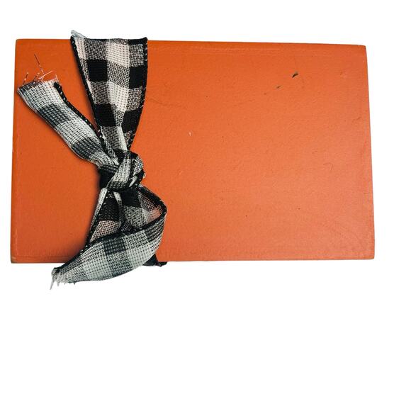 Halloween Faux Book Stack Decorative Wooden Block Books Country Art Holiday - Picture 2 of 6